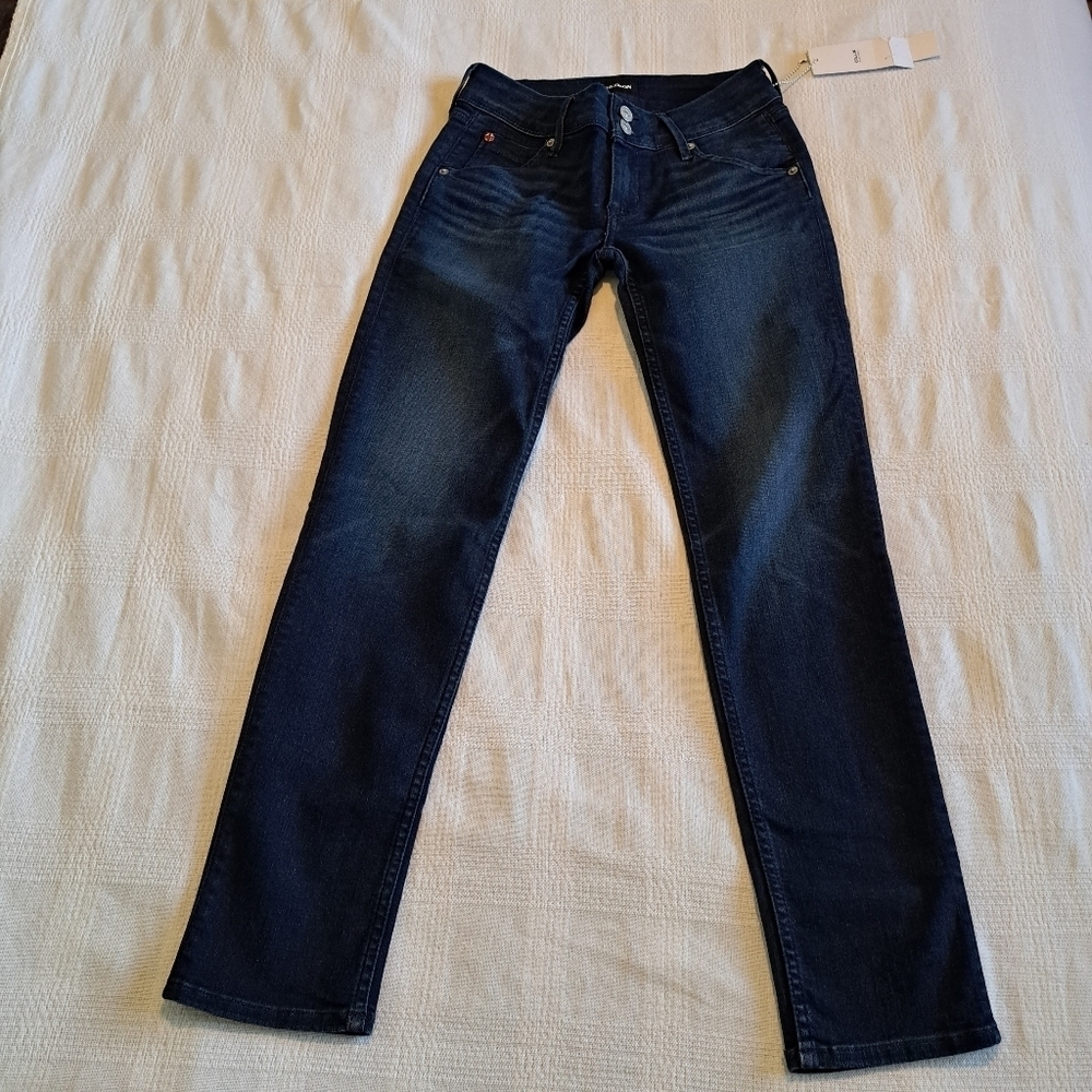 Hudson womens Collin skinny ankle jeans, dark wash, New